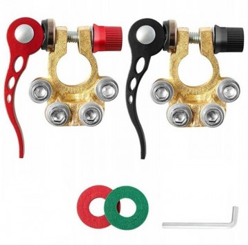 Polplklemy zaciskowe do instalacji elektrycznej 6v 12v 2 sztuki dodatnia ujemna da71a 671811