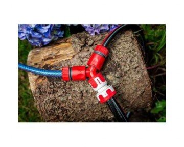 Y-Stuk voor Tuinslang Snelkoppelingen - Rood ABS