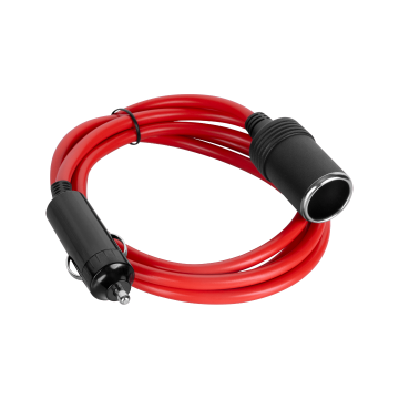 Sigarettenplug verlengkabel - 1,5 meter - 12 / 24V - 120W - Rood 