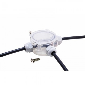 Waterdichte kabeldoos - 4 voudig - IP68 - Transparant