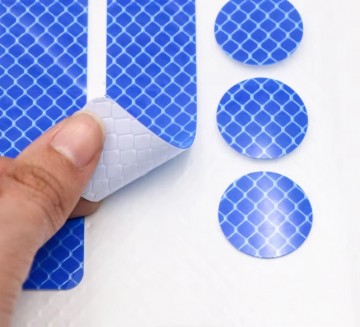 Reflecterende sticker vel blauw 2