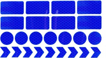 Reflecterende sticker vel blauw