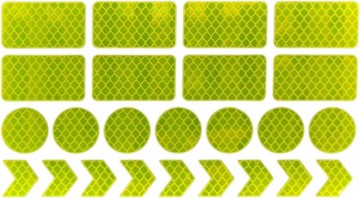 Reflecterende sticker vel fluoriserend geel