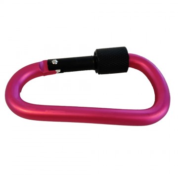 Karabijnhaak / sleutelhanger - Roze