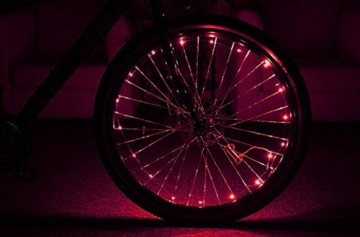 LED fietswiel verlichting - 20 LED - Roze 3