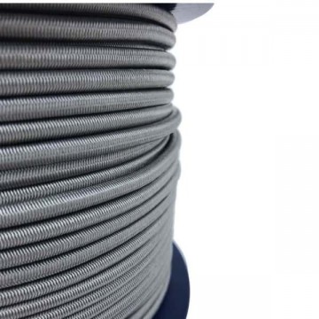 4mm Elastisch Touw - Grijs - 100 meter op rol