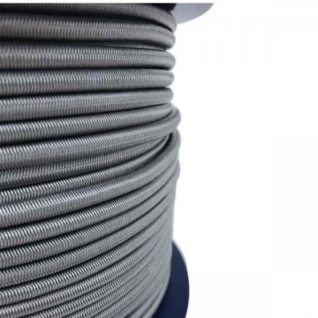 3mm Elastisch Touw - Grijs - 100 meter op rol