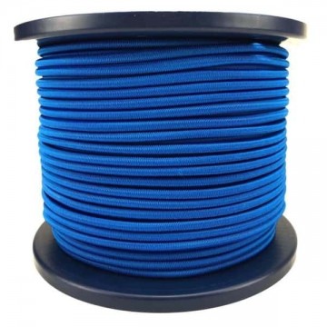 4mm Elastisch Touw - Blauw - 100 meter op rol