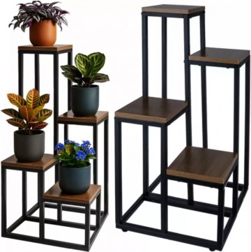 Ruhhy loft plantenstandaard  4 lagen industrieel rek