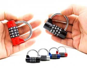 Hangslot met cijfercode - 4 cijfers - Zwart