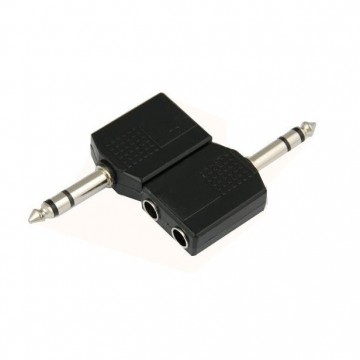 Jack verloopstekker 6.3mm - Male naar 2x female