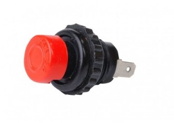 Schakelaar Push-Button 2 Polig - 5A 12-24V - Rood Rond