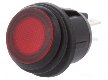 Schakelaar - Rood - 12V - 20A - IP65 - Verlicht - Vierkant