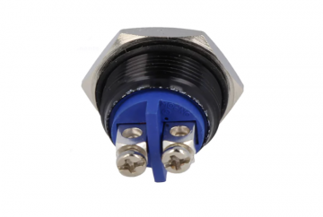 Schakelaar vandalismebestendig - 16mm - IP65 - Zwart rond