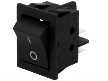 Schakelaar - DPST - ON/OFF - 250V - 15A - Zwart