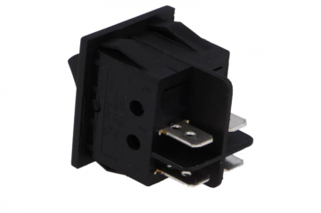 Schakelaar - DPST - ON/OFF - 250V - 15A - Zwart