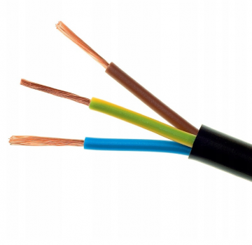 Stroomkabel - 3 x 0.75mm2 - Per meter - H03VV-F