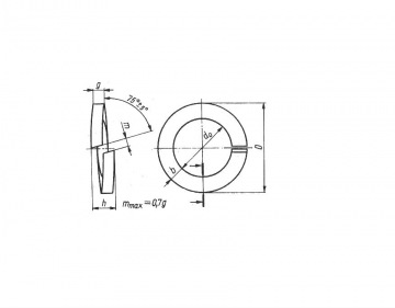 M10 - Veerring - Staal - DIN 127