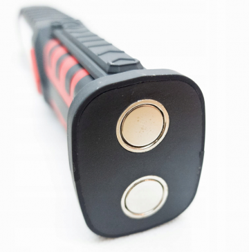 Magnetische LED zaklamp - Wit + rood - Op batterijen