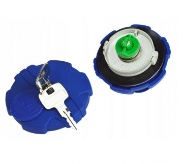 Tankdop met slot - 91mm - Blauw