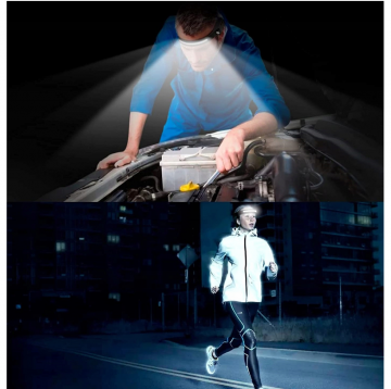 Oplaadbare LED hoofdlamp - 3W COB + 1W LED - Koud wit