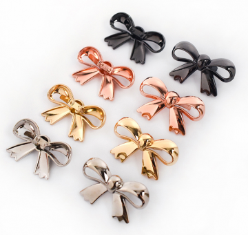 Broche met strikje - 30mm - Rose gold