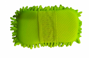 Microvezel auto spons - 18 x 11cm - Groen