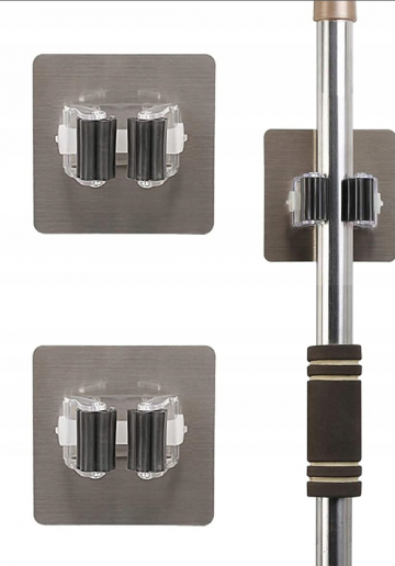 Muur gereedschap houder - Zelfklevend - 8 x 8cm - Zwart