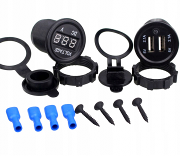 Accu voltmeter + 2 USB poorten - PLS37B