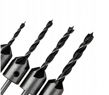 HSS verzinkboren set - 4 delig - Met inbussleutel