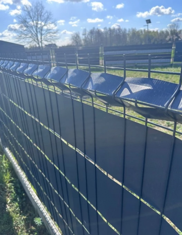 Privacy vlecthband - 35m x 4,75cm - Met clips - Antraciet