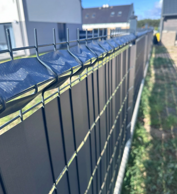 Privacy vlecthband - 35m x 4,75cm - Met clips - Antraciet