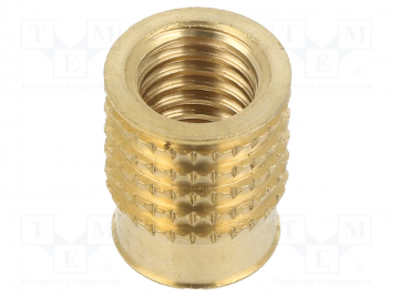 Draadbus - M6 - 12.5mm - Messing