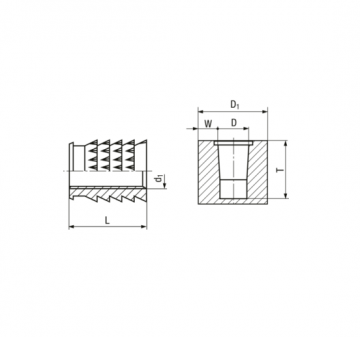 Draadbus - M8 - 13.8mm - Messing