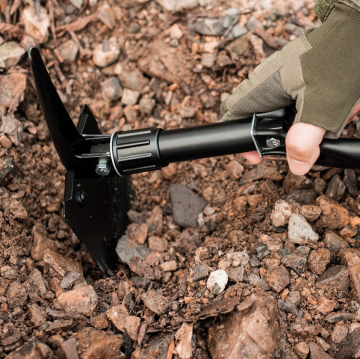 Survival schep - Multifunctioneel - Opvouwbaar met hoes - Zwart