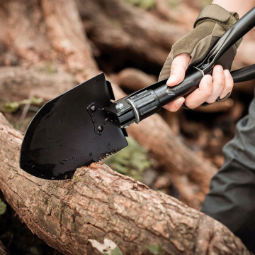 Survival schep - Multifunctioneel - Opvouwbaar met hoes - Zwart