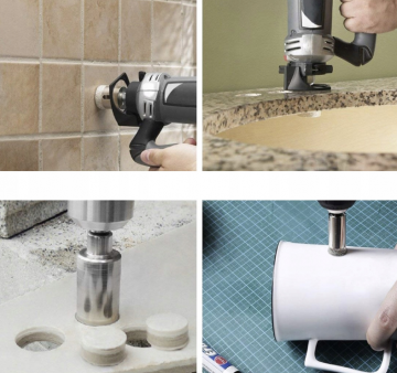 Diamantboor set - 10 delig - Nat en droog boren - Tegelboren