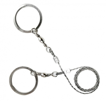 Sleutelhanger met staalkabel - Mini survival handzaagje