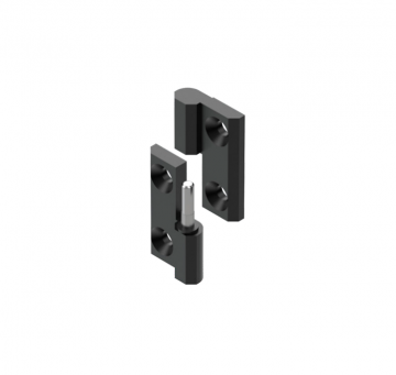 Scharnier - 40 x 40mm - Gegalvaniseerd - Links - RAL 9005