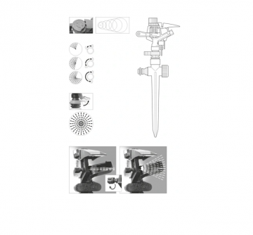 Ronddraaiende sprinkler - Cirkelsproeier - Met prikpen