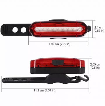 Fietslamp oplaadbaar - Extra helder - Rood