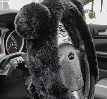 Auto stuur hoes - 37 tot 39cm - Black bear