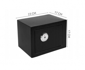 Mechanische stalen kluis - 17 x 23 x 17cm - Met sleutels