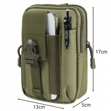 Survival heuptas + riem - MOLLE systeem - Waterdicht - Legergroen