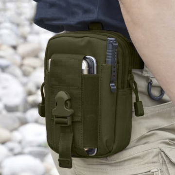 Survival heuptas + riem - MOLLE systeem - Waterdicht - Legergroen