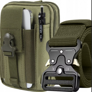 Survival heuptas + riem - MOLLE systeem - Waterdicht - Legergroen