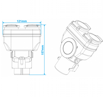 Aanhanger verloopstekker tweevoudig - 15 naar 7 polig
