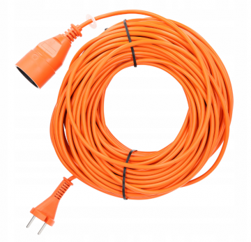 Verlengsnoer - 20 meter - 2 x 1mm - Oranje