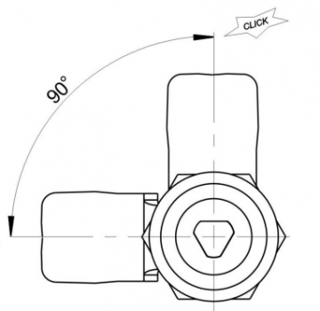 Kantelslot 28mm - Driehoek T9 - Metaal