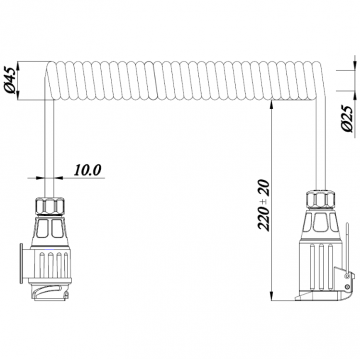 Aanhanger stroomkabel - 13 polig - 3 meter
